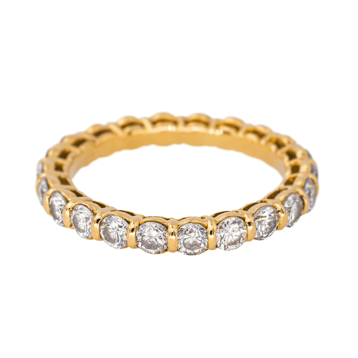 Bague Alliance en or rose et diamants