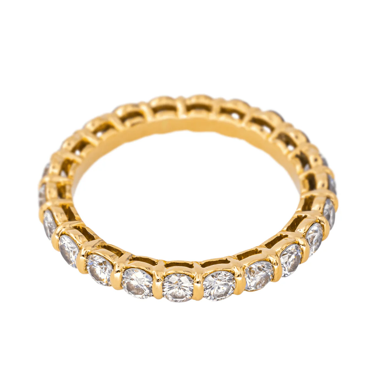 Bague Alliance en or rose et diamants - Image 3