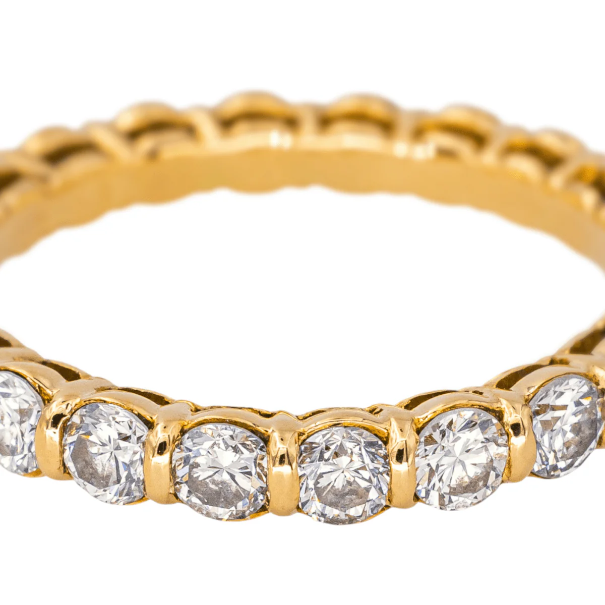 Bague Alliance en or rose et diamants - Image 4