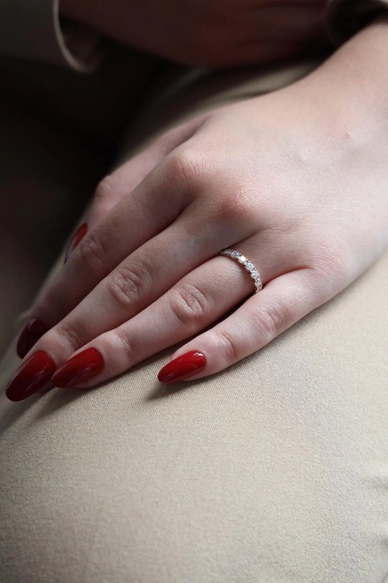 Bague Alliance américaine Or rose Diamant - Image 2