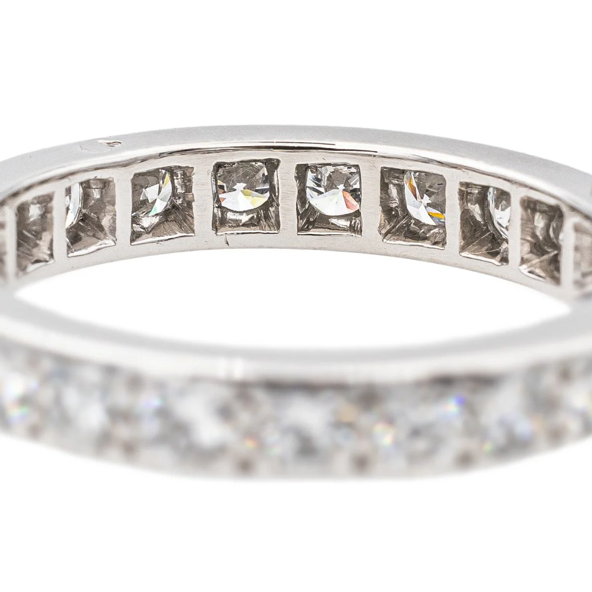 Bague Alliance américaine Platine Diamant - Image 3