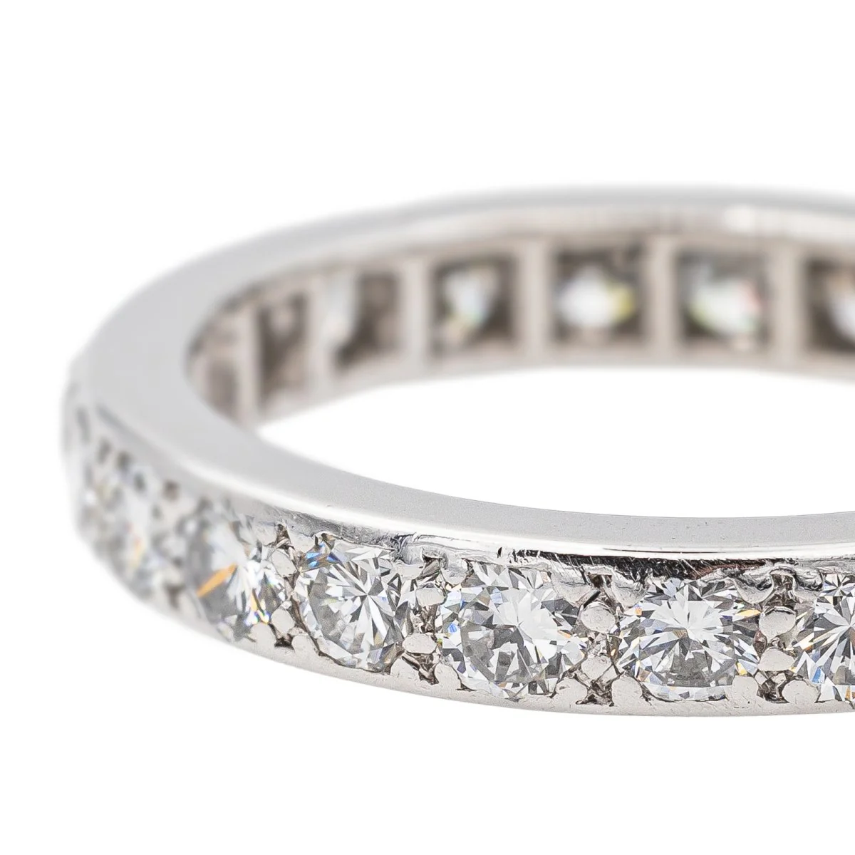 Bague Alliance américaine Platine Diamant - Image 4