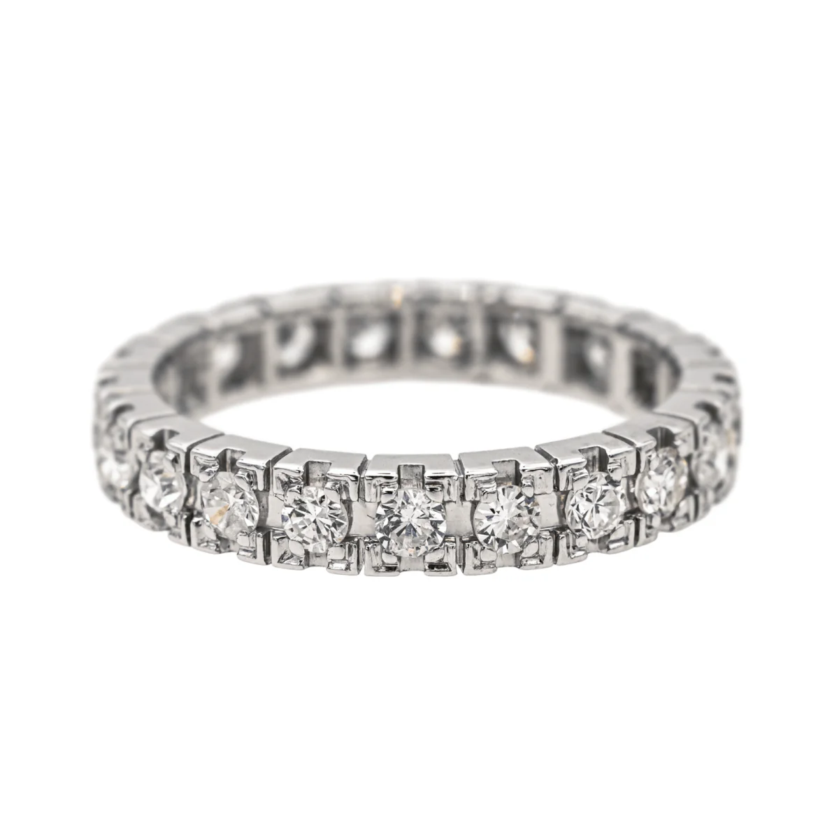Bague Alliance en platine et diamants