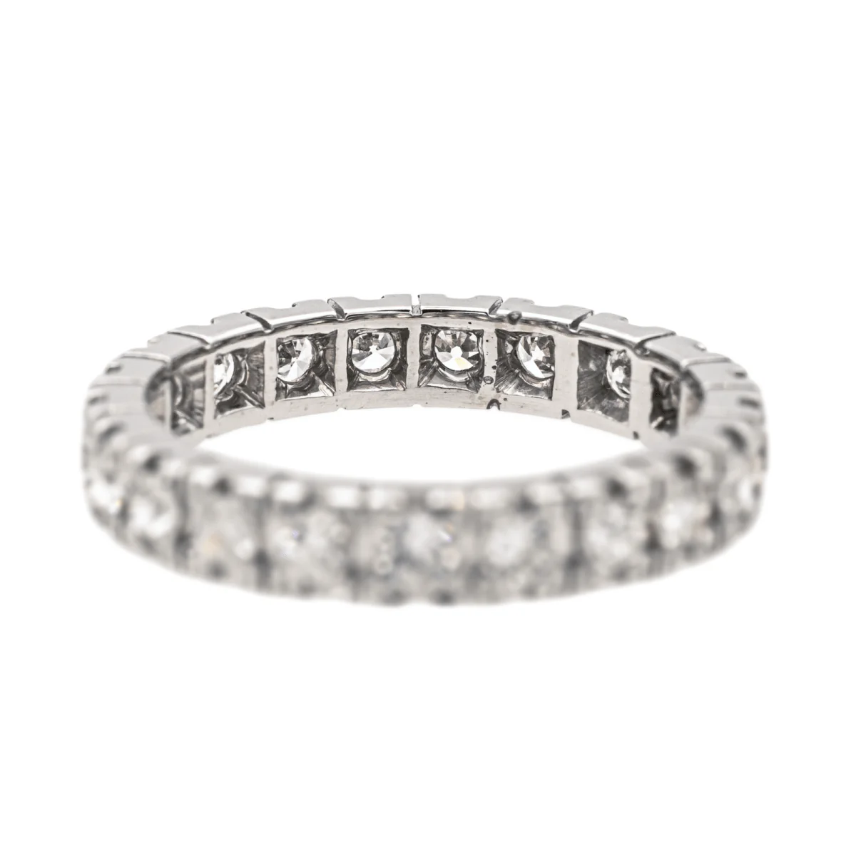 Bague Alliance en platine et diamants - Image 3