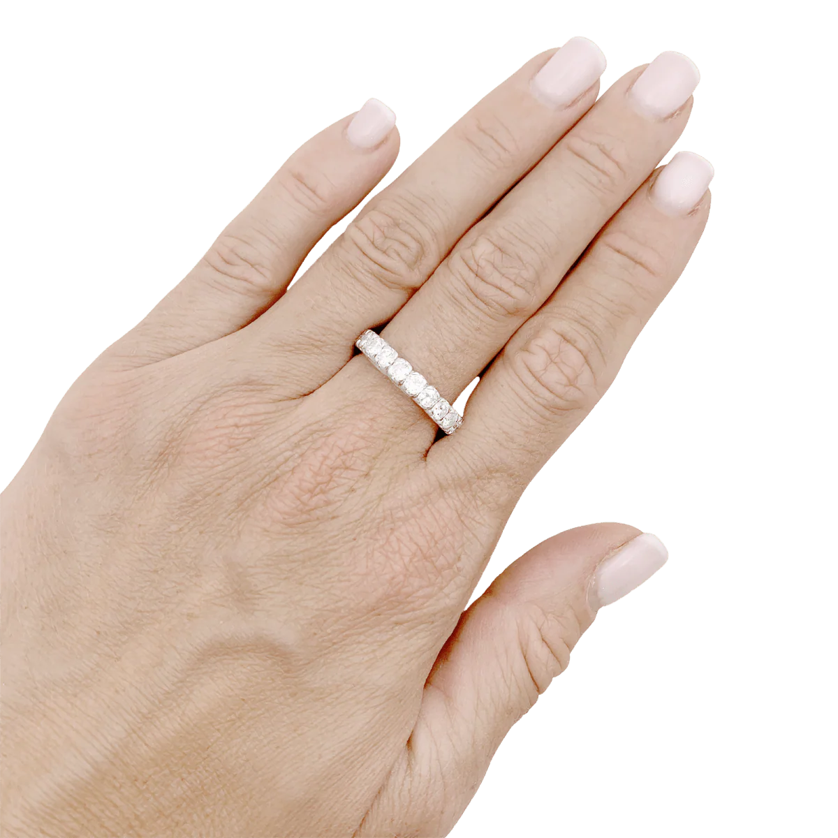 Bague Alliance en platine et diamants - Image 2