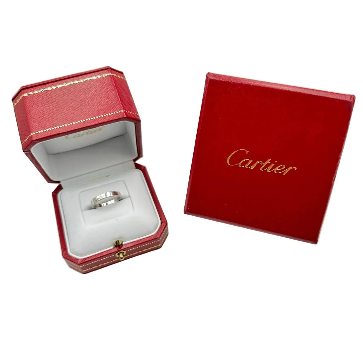 Bague Alliance CARTIER "C de Cartier" en platine - Image 6
