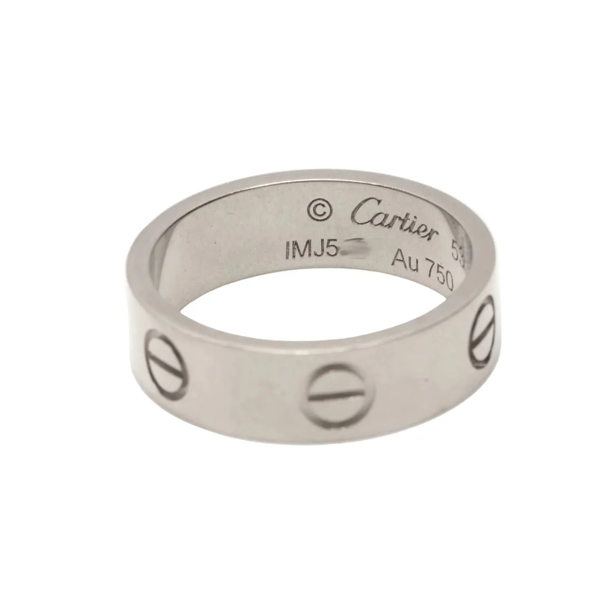Bague Alliance CARTIER "Love" en or blanc - Image 2