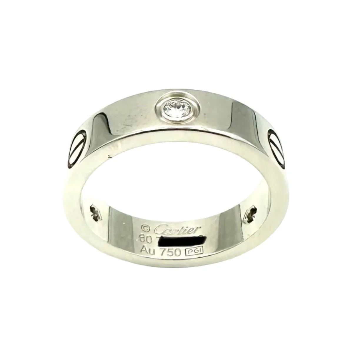 Bague Alliance CARTIER "Love" en or blanc et diamants - Image 3