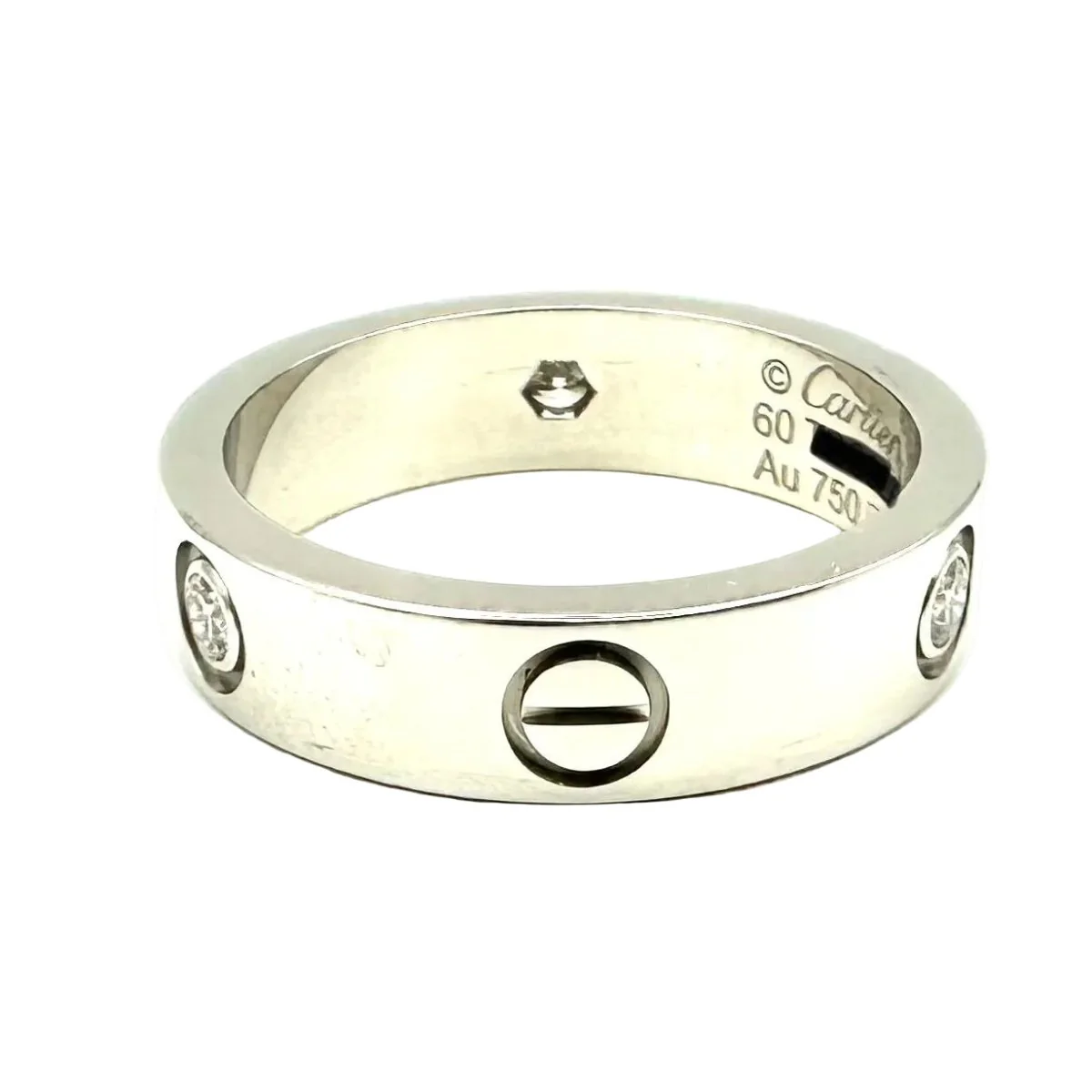 Bague Alliance CARTIER "Love" en or blanc et diamants - Image 5