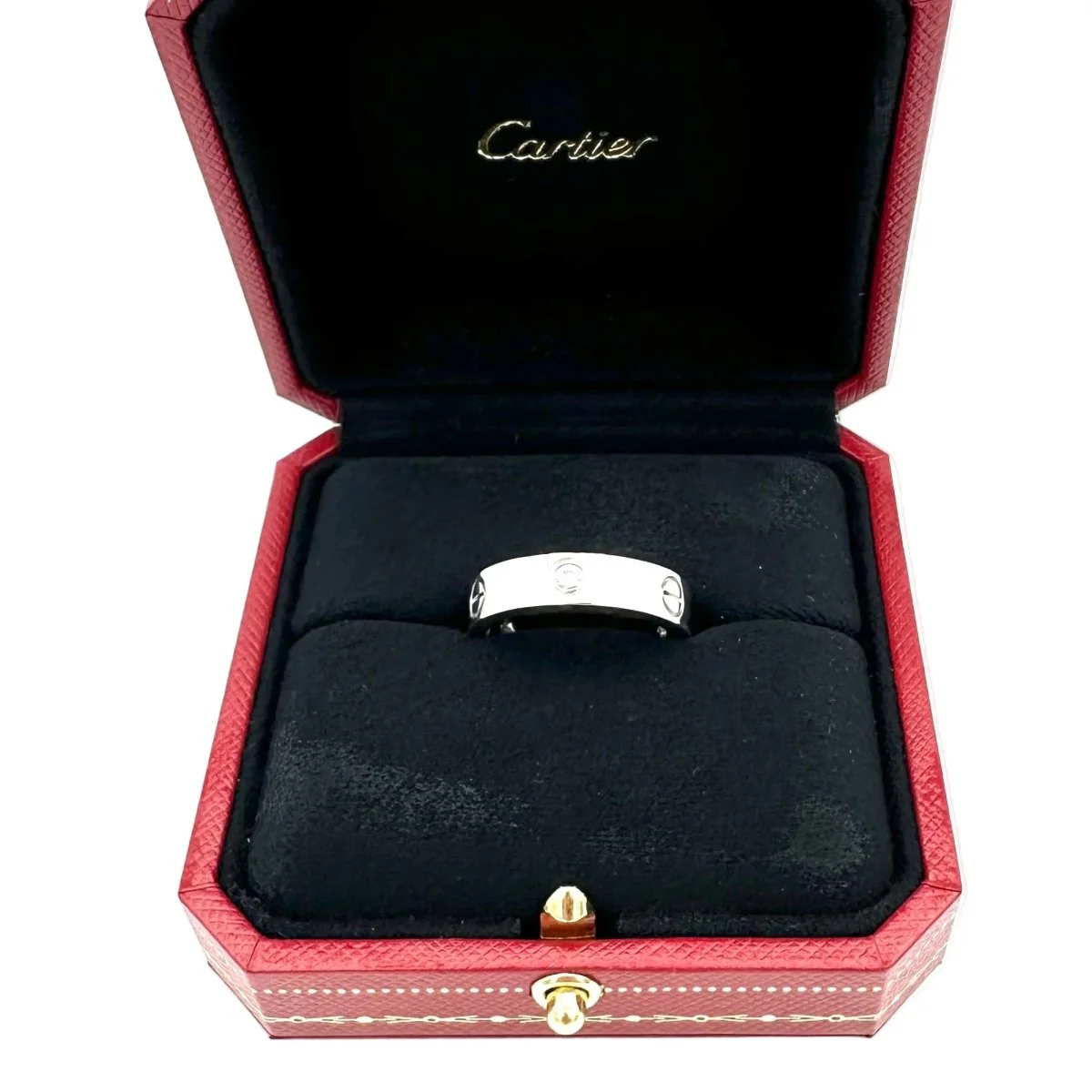 Bague Alliance CARTIER "Love" en or blanc et diamants - Image 7