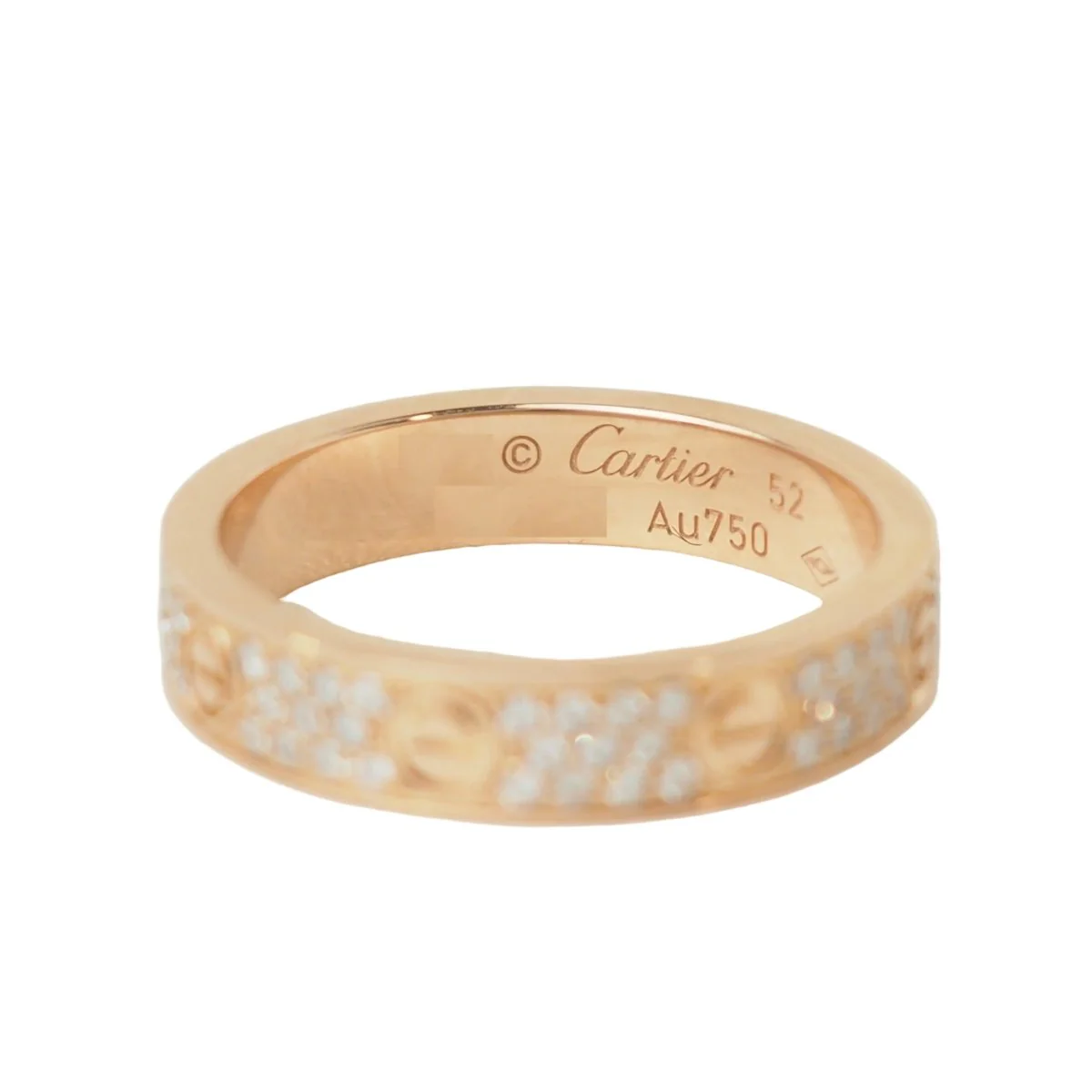 Bague Alliance CARTIER "Love PM" en or rose et diamants - Image 3