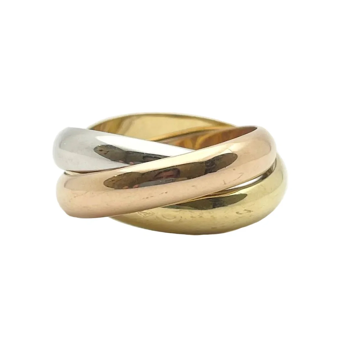 Bague Alliance CARTIER "Trinity" en or blanc, or jaune et or rose