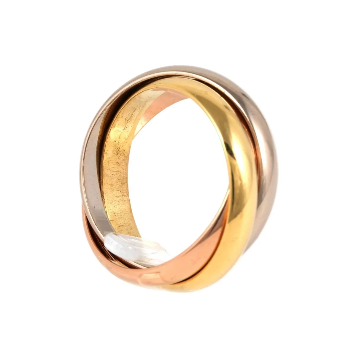 Bague Alliance CARTIER "Trinity" en or blanc, or jaune et or rose - Image 4