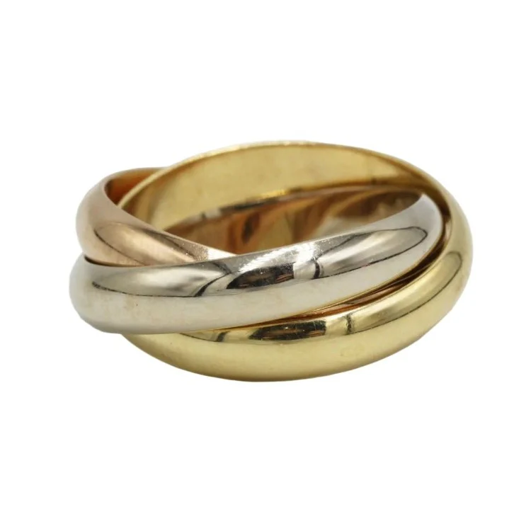 Bague Alliance CARTIER "Trinity" en or jaune, or blanc, et or rose