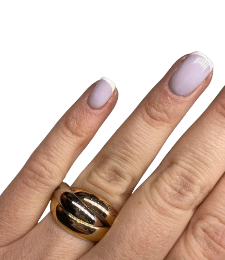 Bague Alliance CARTIER "Trinity" GM en or blanc, or jaune et or rose - Image 2