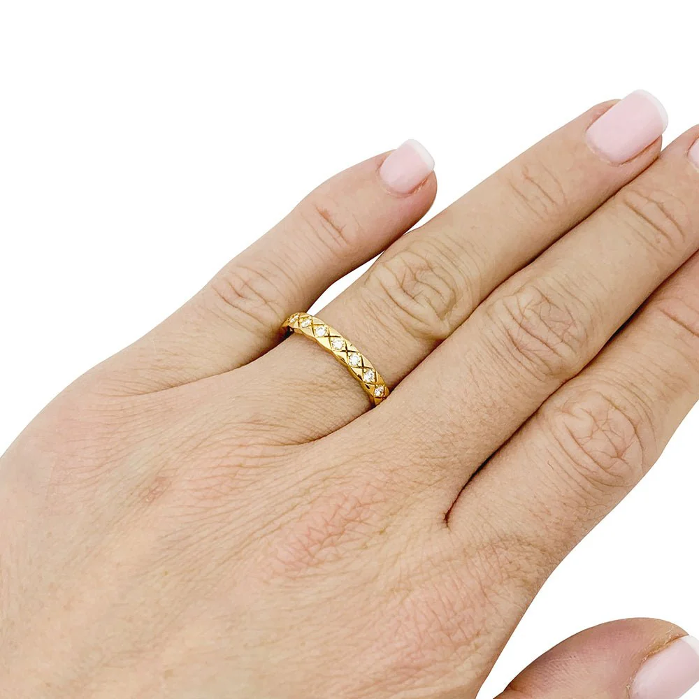 Alliance CHANEL "Coco Crush" en or jaune et diamants - Image 2