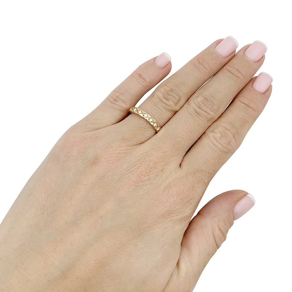 Alliance CHANEL, "Coco Crush" en or rose et diamants. - Image 5