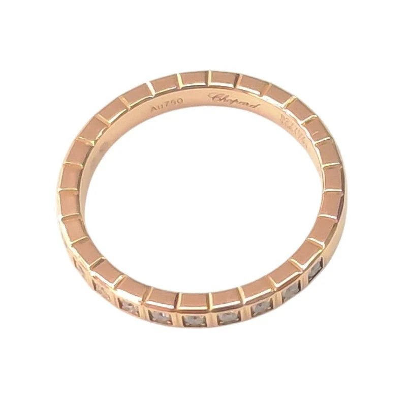 Bague Alliance CHOPARD "Ice Cube" en or rose et diamants - Image 3