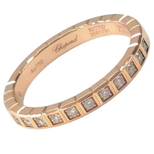 Bague Alliance CHOPARD "Ice Cube" en or rose et diamants - Image 4