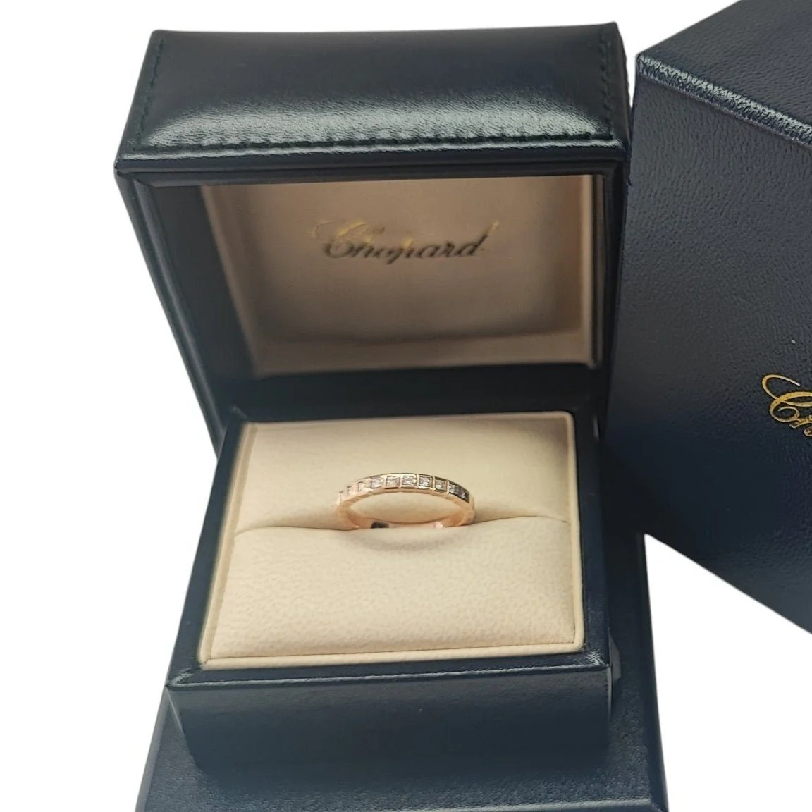 Bague Alliance CHOPARD "Ice Cube" en or rose et diamants - Image 5