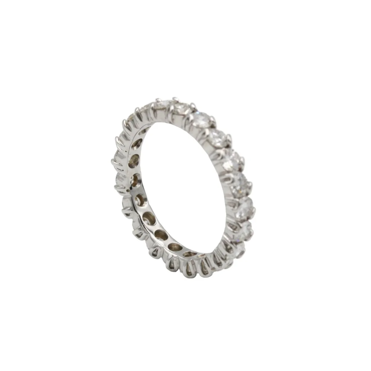 Bague Alliance en or blanc et diamants - Image 3