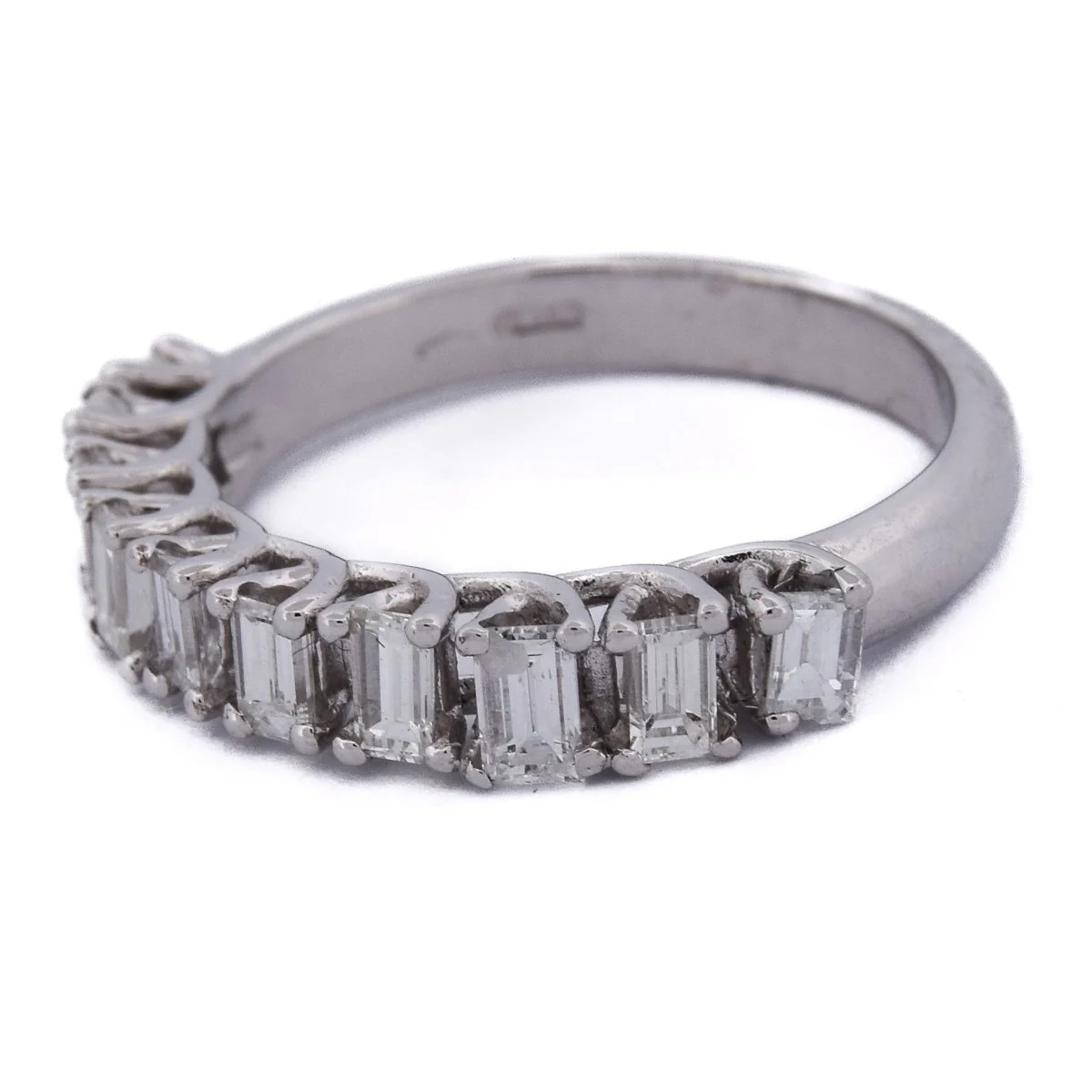 Bague Alliance en or blanc et diamants - Image 3