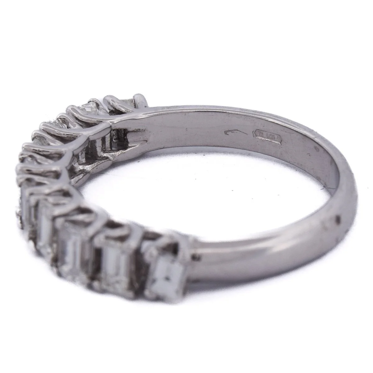 Bague Alliance en or blanc et diamants - Image 4