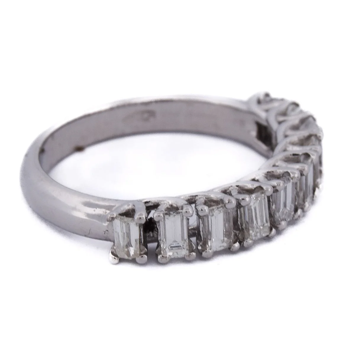Bague Alliance en or blanc et diamants - Image 7