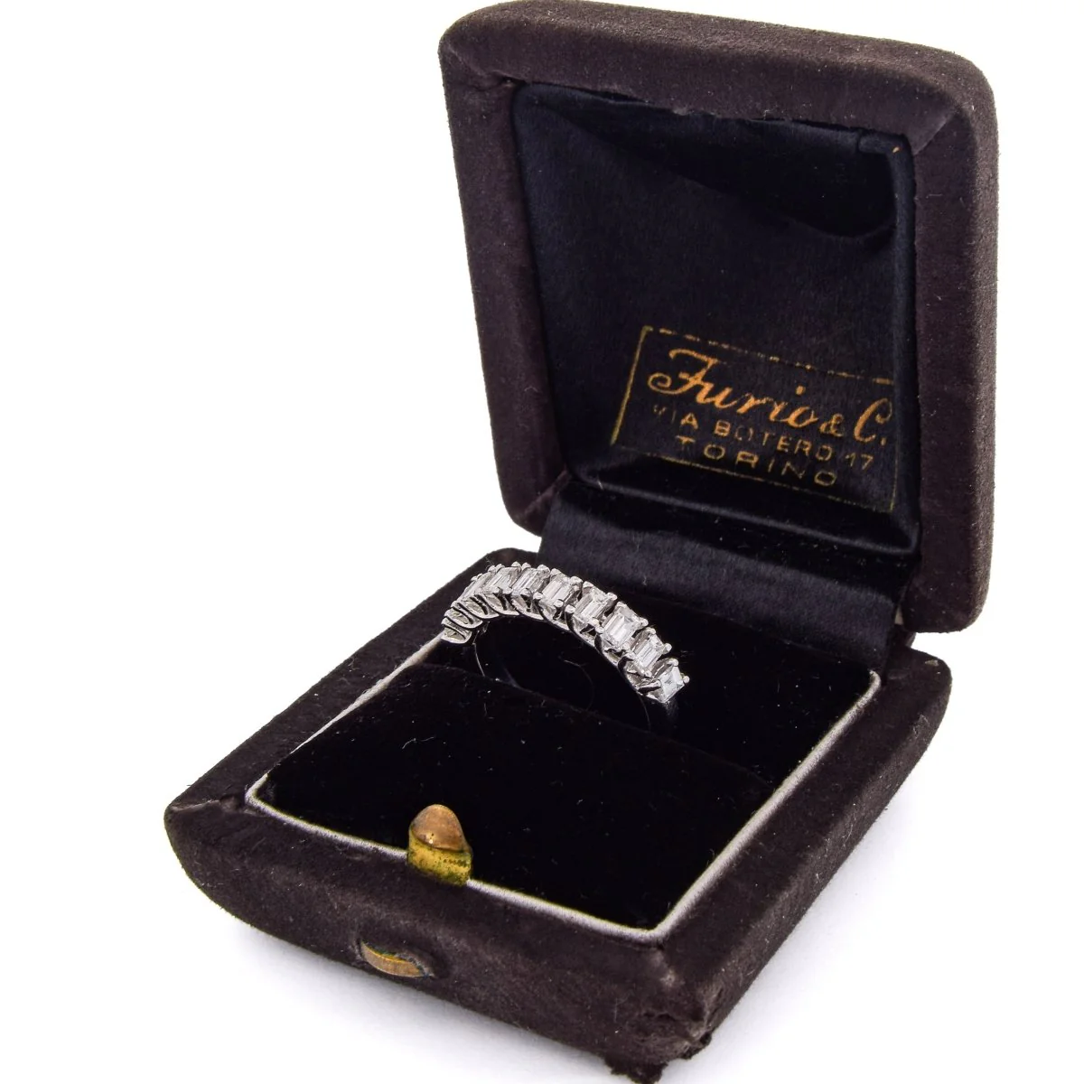 Bague Alliance en or blanc et diamants - Image 9