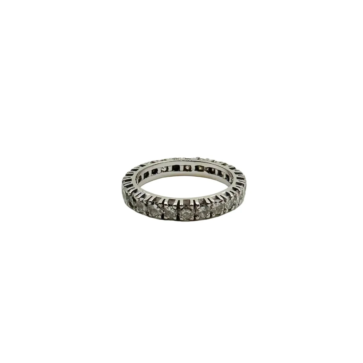 Bague Alliance en or blanc et diamants - Image 2