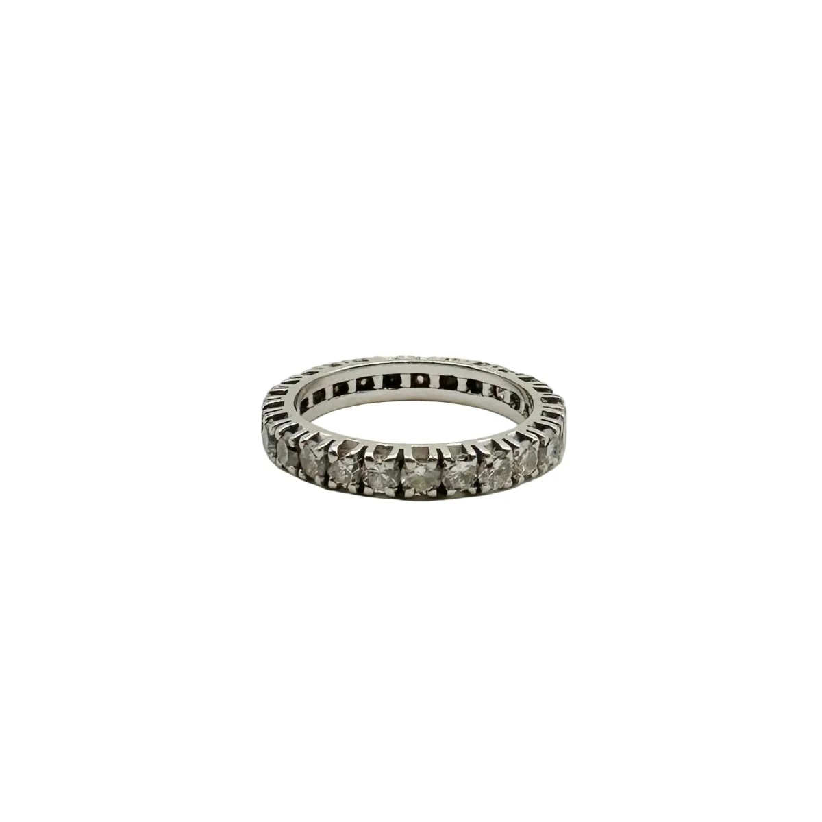 Bague Alliance en or blanc et diamants - Image 3