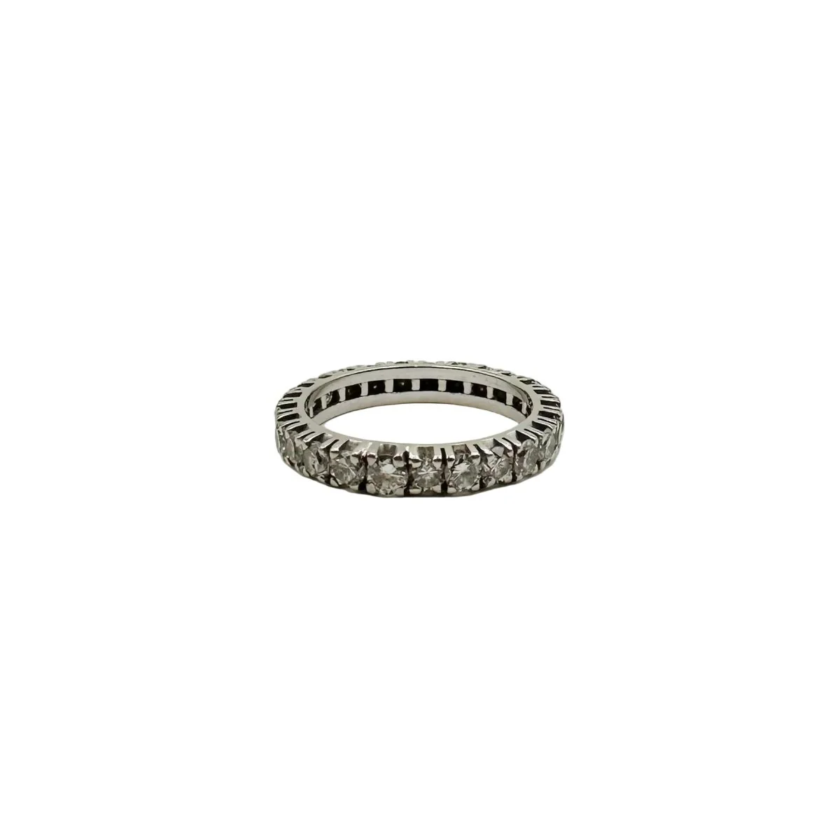 Bague Alliance en or blanc et diamants - Image 4