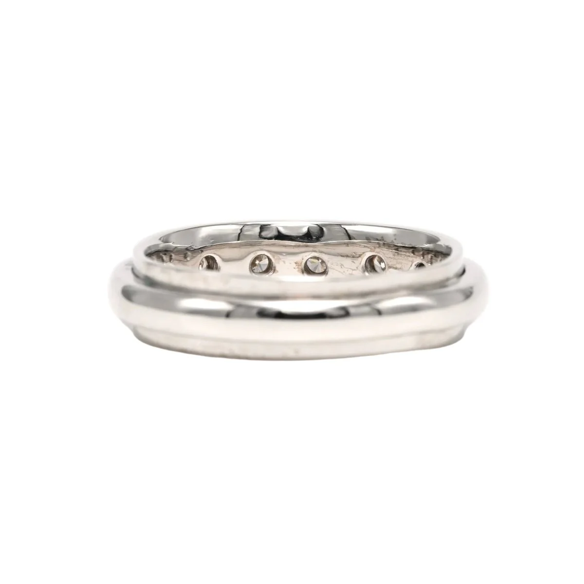 Bague Alliance en or blanc et diamants - Image 4