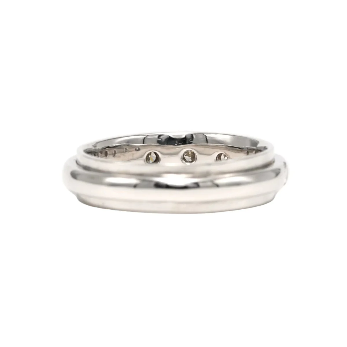 Bague Alliance en or blanc et diamants - Image 5