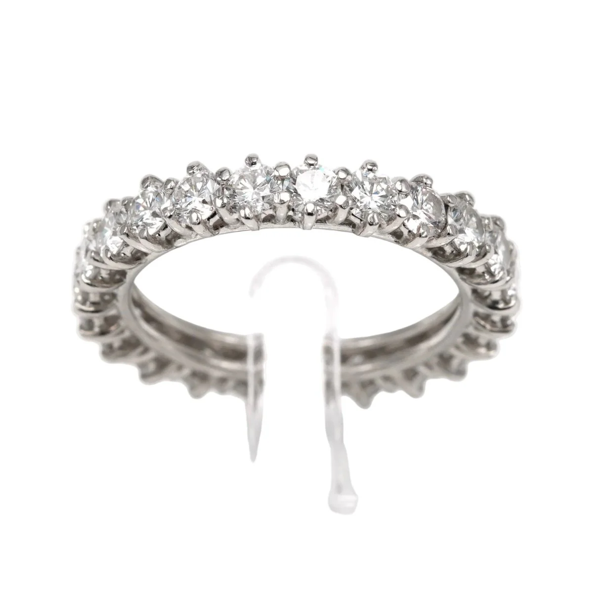 Bague Alliance en or blanc et diamants - Image 2