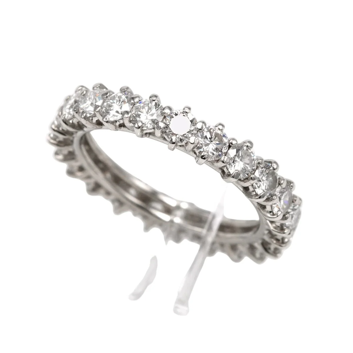 Bague Alliance en or blanc et diamants - Image 3