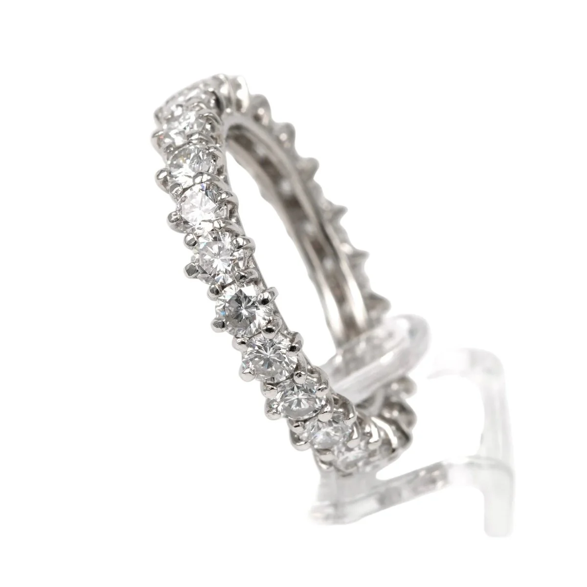 Bague Alliance en or blanc et diamants - Image 4