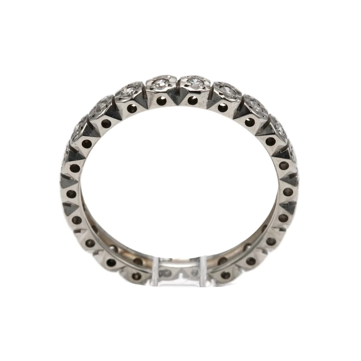 Bague Alliance en or blanc et diamants - Image 6