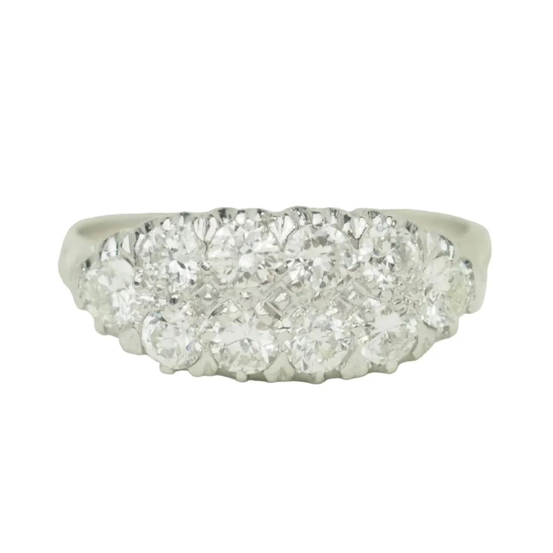 Bague Alliance en or blanc et diamants