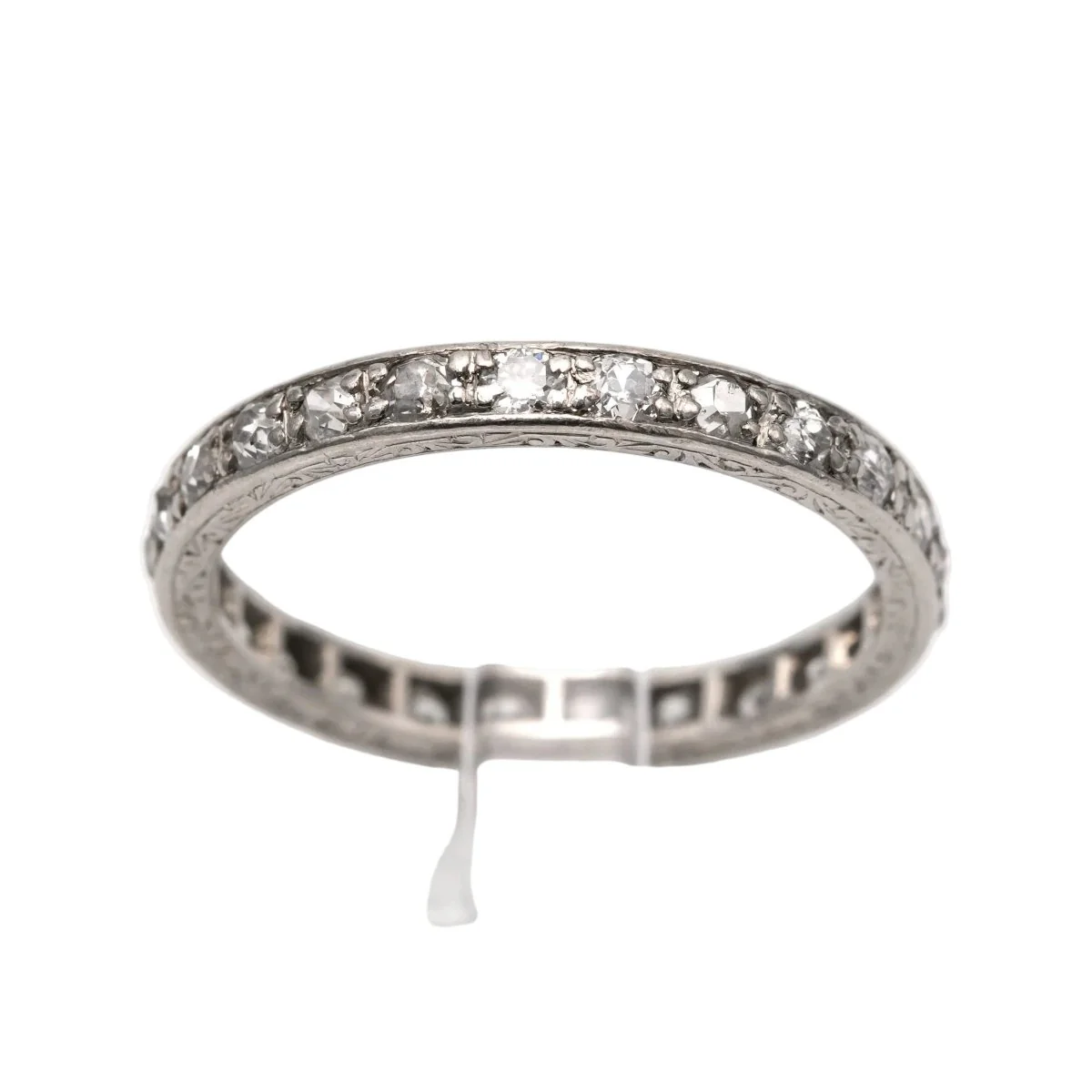 Bague Alliance en or blanc et diamants - Image 2