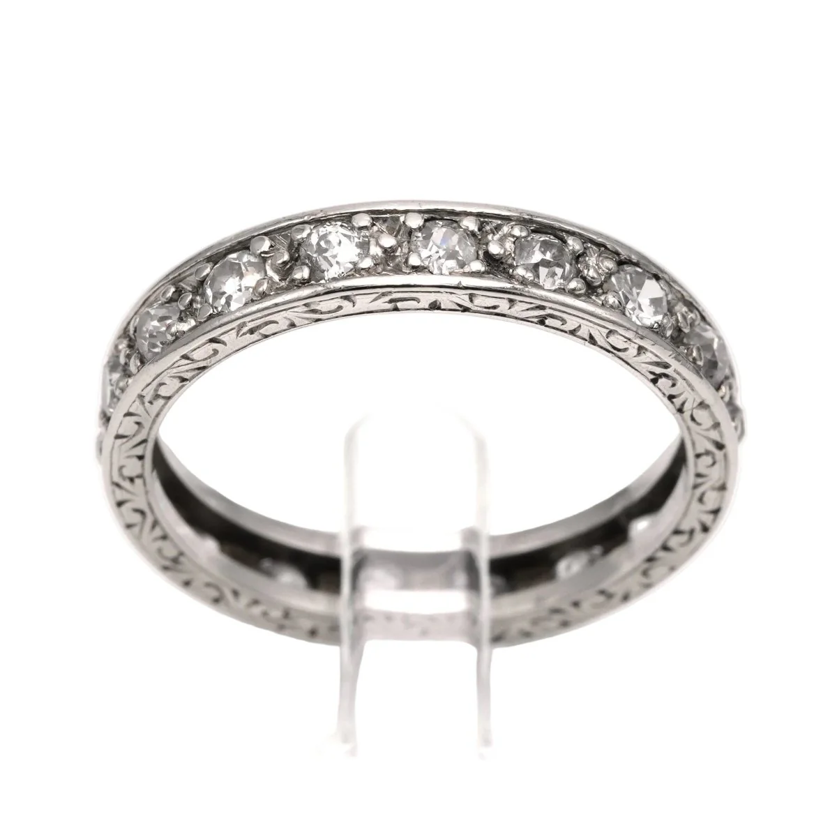 Bague Alliance en or blanc et diamants