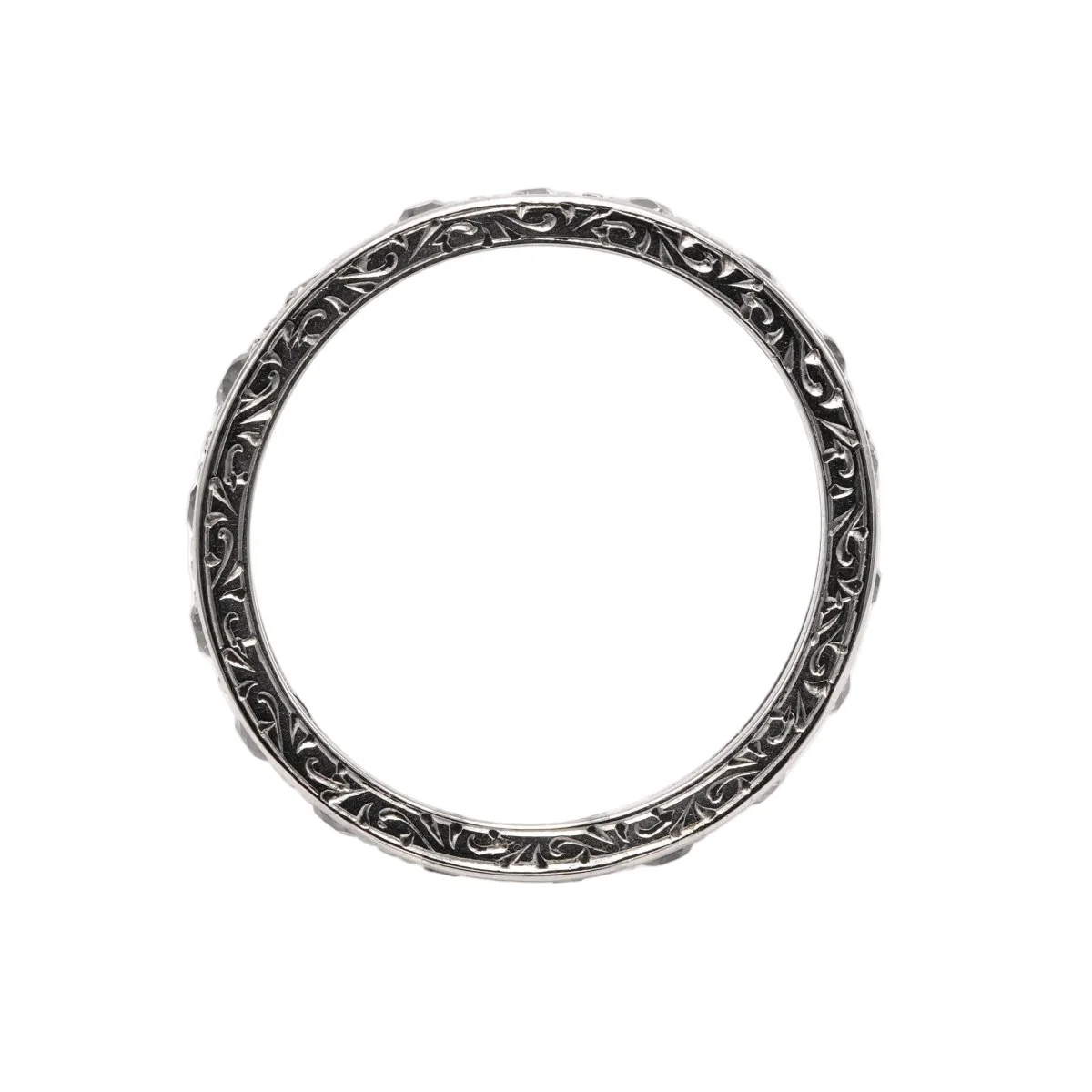 Bague Alliance en or blanc et diamants - Image 4