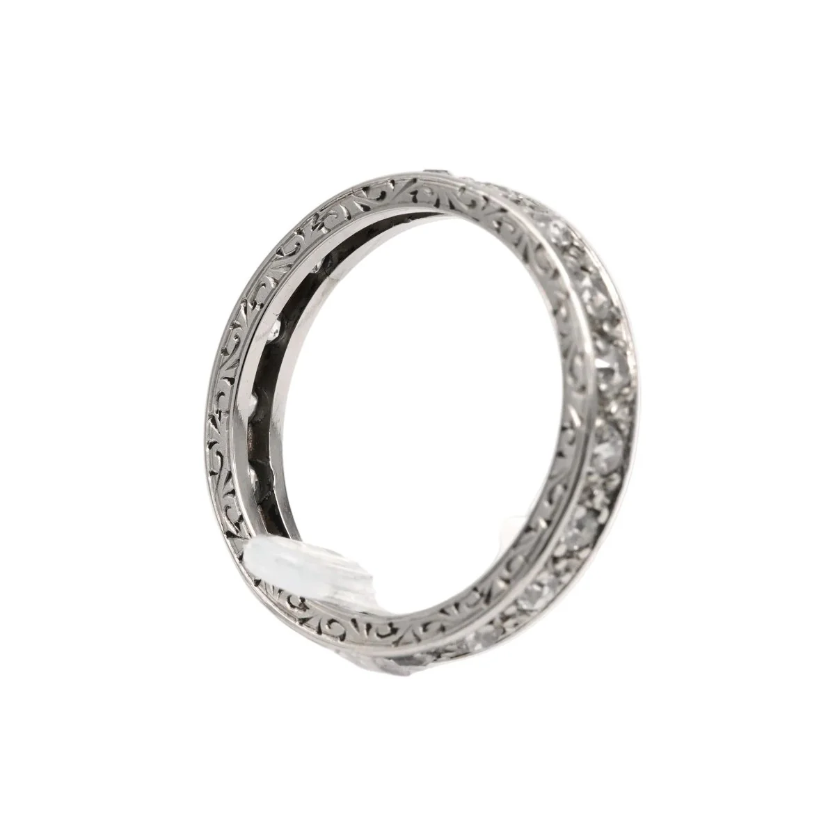 Bague Alliance en or blanc et diamants - Image 5