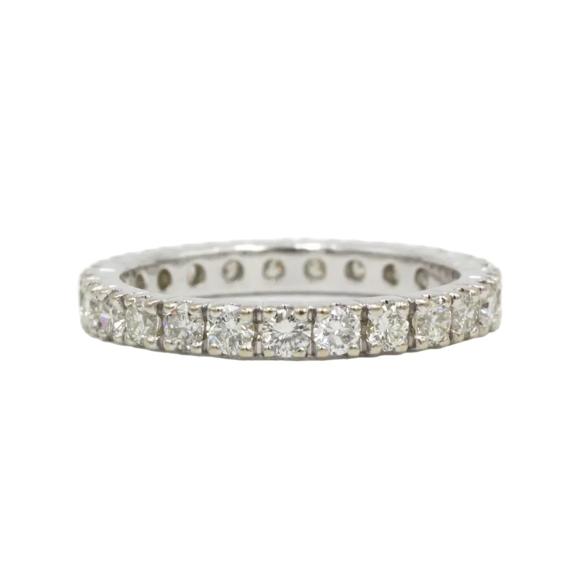 Bague Alliance en or blanc et diamants - Image 3