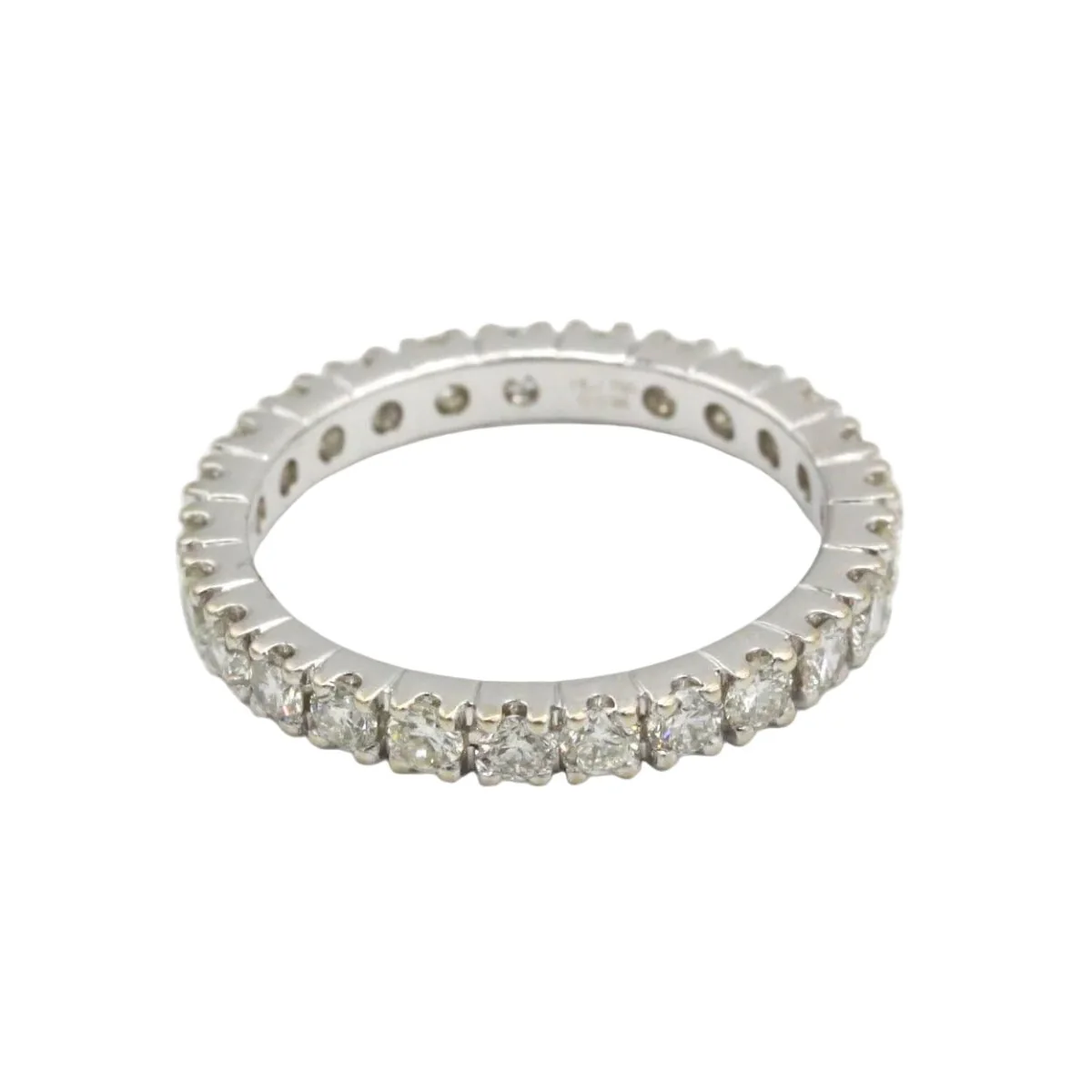 Bague Alliance en or blanc et diamants - Image 4