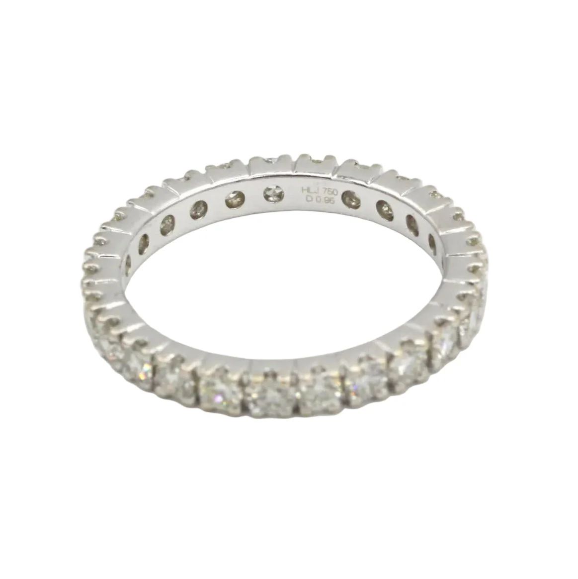 Bague Alliance en or blanc et diamants - Image 5