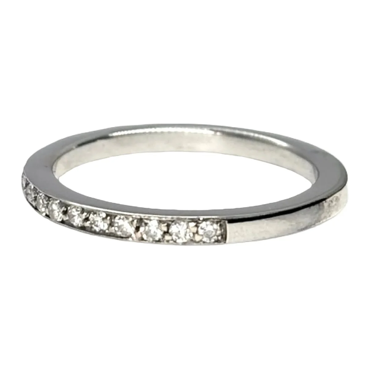 Bague Alliance en or blanc et diamants - Image 3