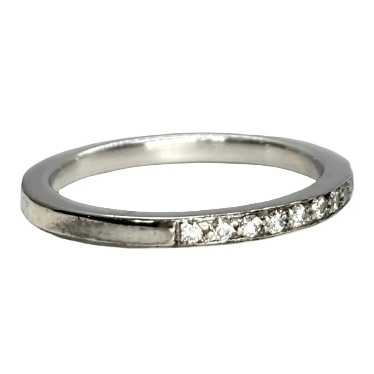 Bague Alliance en or blanc et diamants - Image 4
