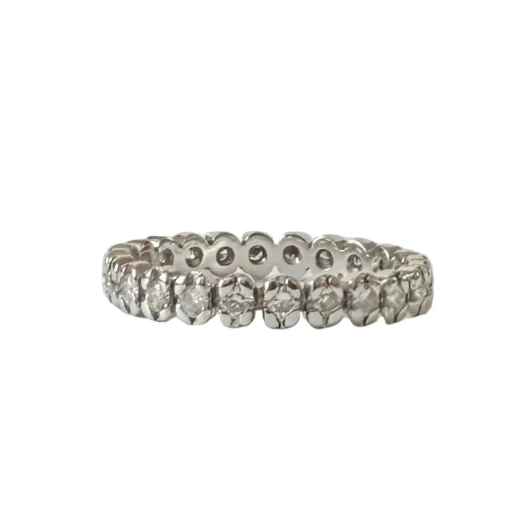 Bague Alliance en or blanc et diamants - Image 3