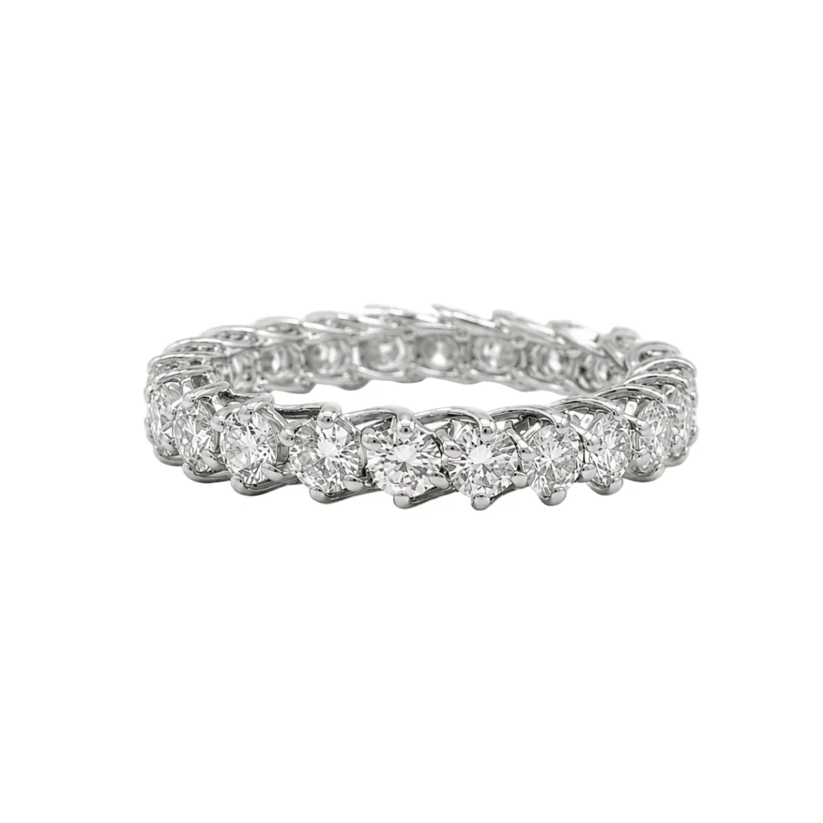 Bague Alliance en or blanc et diamants